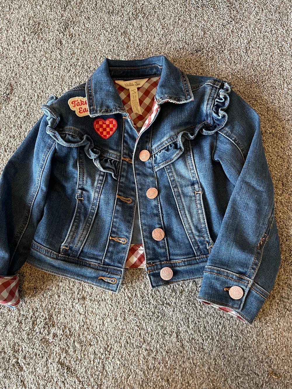 Matilda Jane Blue Denim Jacket with Heart Patch